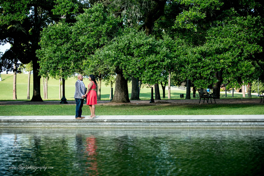 Indian Engagement photo at Herman Park