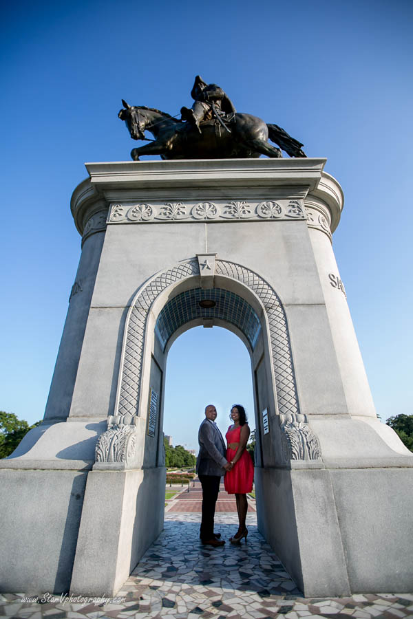 Indian Engagement photo at Herman Park