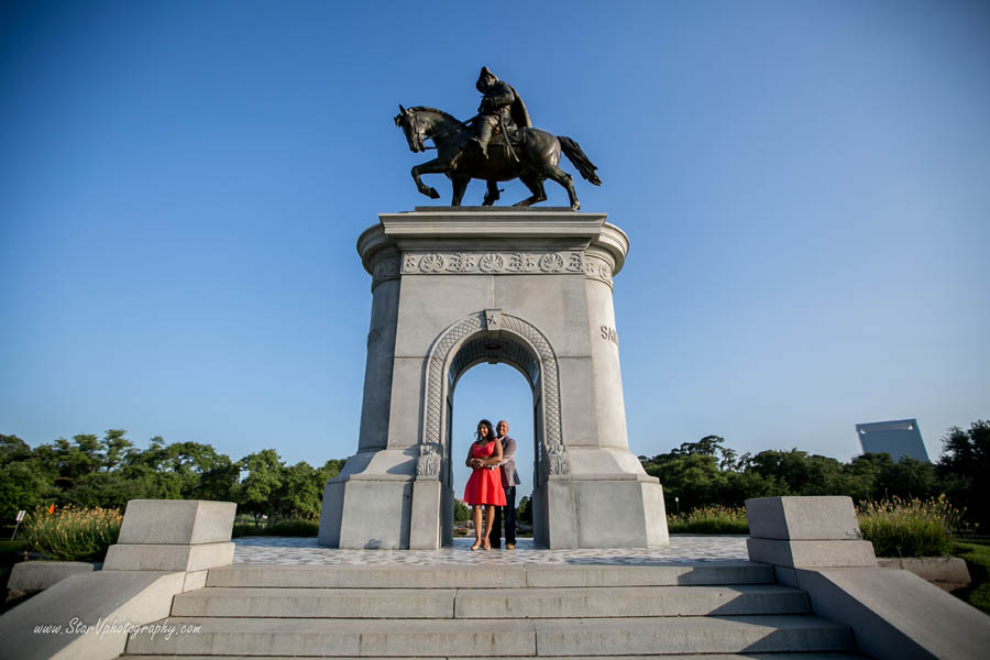 Indian Engagement photo at Herman Park