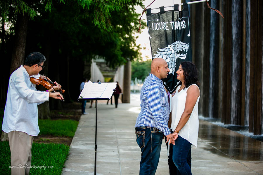 Indian Engagement photo at Texas A&M University park