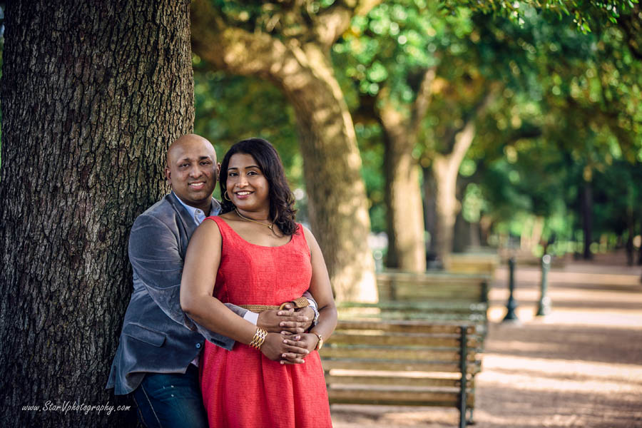 Indian Engagement photo at Herman Park